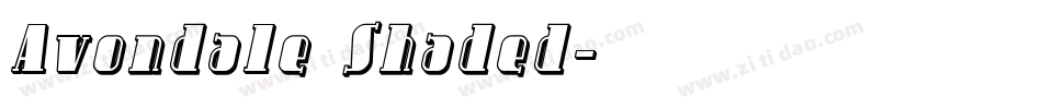 Avondale Shaded字体转换